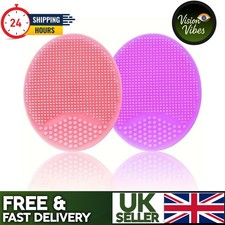 2Pc Face Scrubber Soft Silicone Facial Cleansing Brush Face Exfoliator Blackhead