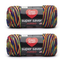 Red Heart Super Saver Jumbo Mexcana Yarn - 2 Pack of 10Oz/283G - Acrylic - 4 Med