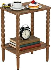 Small Narrow Side Table, Vintage End Table - Skinny Bedside Nightstand