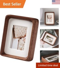 Rustic 3x4 Picture Frame with Shatterproof Plexiglass - Wall  Tabletop Display