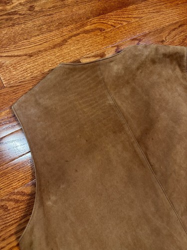 Orvis 100% Leder Wildleder Weste Jacke Herren 2XL braun Taschen Safari Outdoor Jagd - Bild 7 von 7