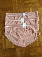 3 PACK Auden Women's Hipster Panty Underwear Size L (12-14) Rose Pink Brand New