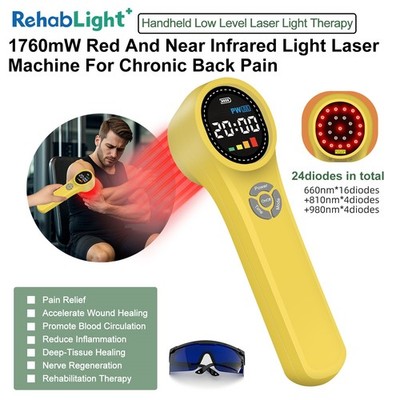 Portable Cold Laser Therapy Device 980nm 810nm 660nm Human Adults Bruises Relax