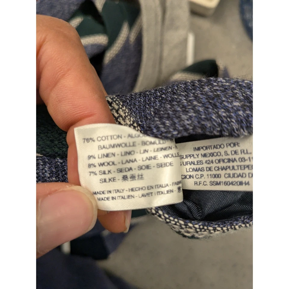 Corbata a rayas SuitSupply para hombre mezcla de seda/lino/lana/algodón 60,5 x 3,25 Foto 4 de 4