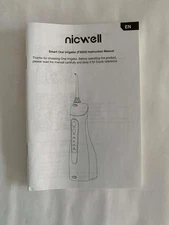Nicwell Smart Oral Irrigator F5025 ( Instruction Manual only ) paper Acceptable