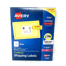 Avery Shipping Labels 5164 600 labels - 100 sheets-3 1/3  X 4  
