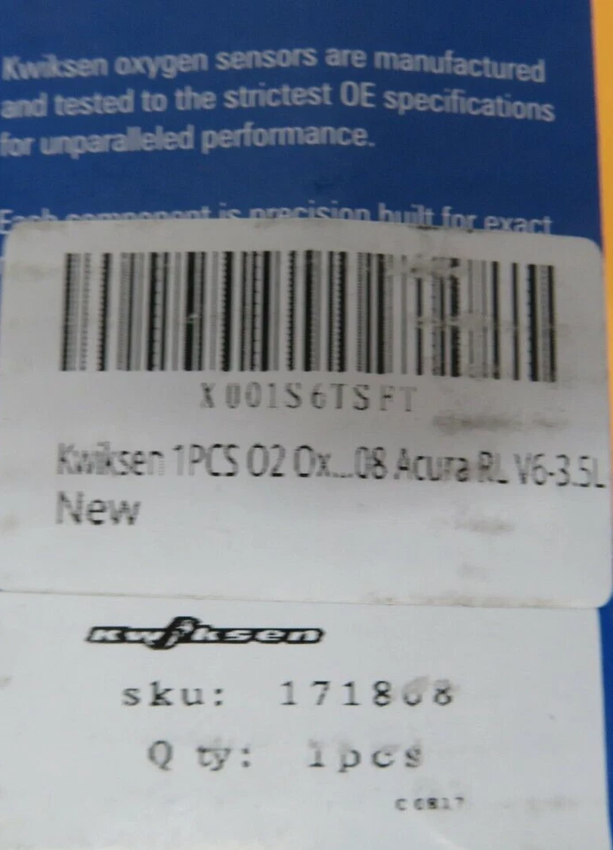 KWIKSEN Oxygen O2 02 Sensor for 08 Acura RL V6-3.5L - Imagem 3 de 3