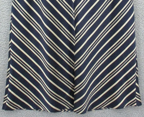Falda Banana Republic para mujer 10 azul beige seda Chevron recta forrada media - Imagen 3 de 10