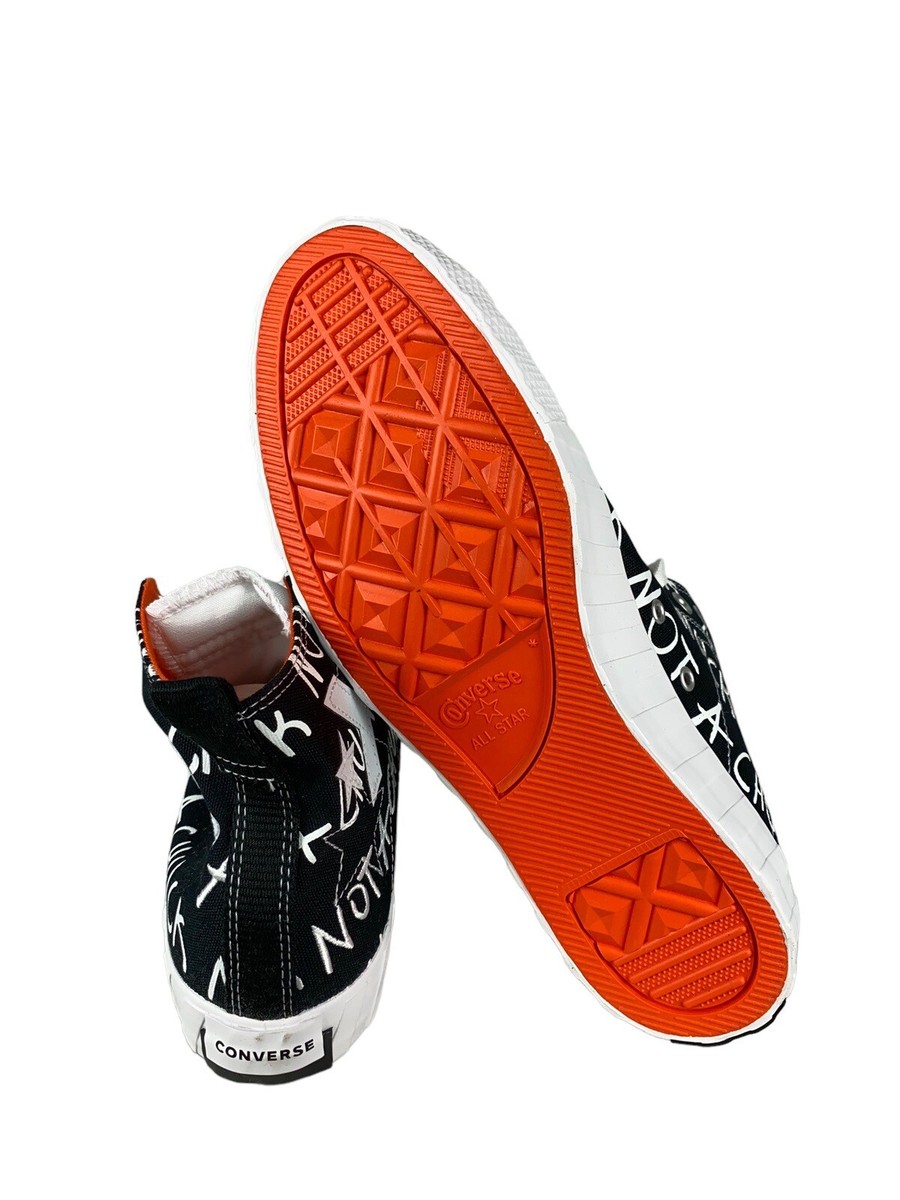 NEW Converse Untitled Hi 'Not A Chuck' Black/Mandarin Orange Mens