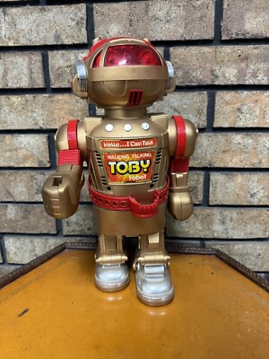 1986 Walking Talking Toby Robot Tomy New Bright 15'' Robot Action Figure UNTESTED