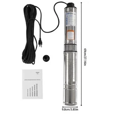 3420r/min Submersible Pump Stainless Steel Well Pump 110V/60HZ 0.37KW 0.5HP