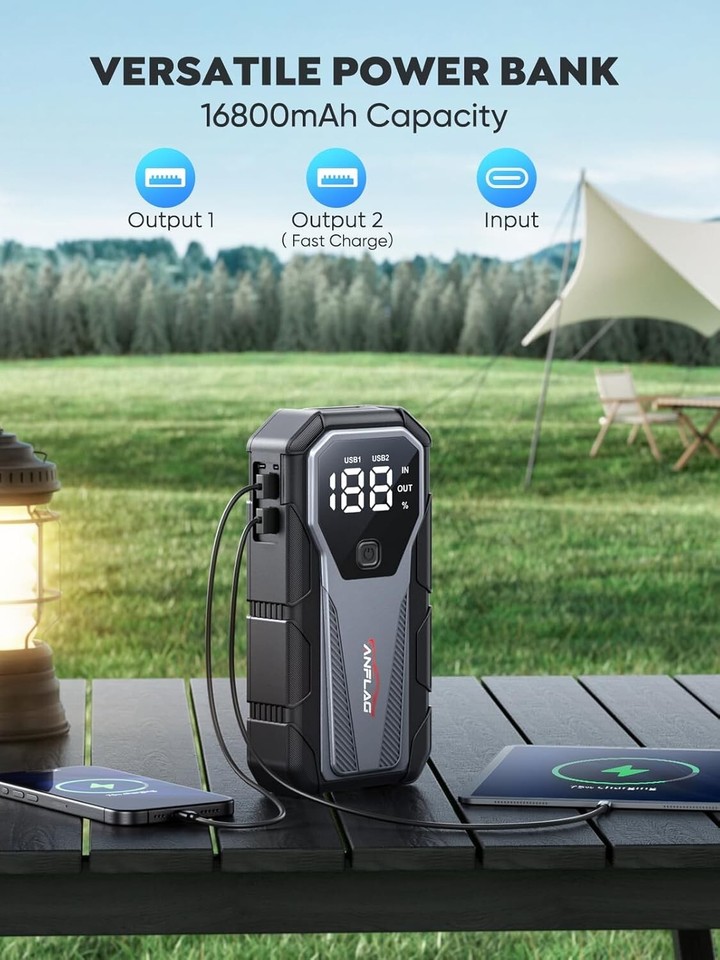 Car Jump Box 12v Battery Jumper Car Starter Booster Truck Heavy Duty