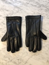 Women's Black Leather Gloves New, Size 8 1/2.Made In Italy Atelier De Florence