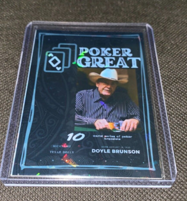 Doyle Brunson Poker Legend Custom WSOP Holographic Refractor Card