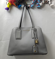 Marc Jacobs Women`s The Editor Griffin Rock Grey Zipper Satchel Shoulder Bag