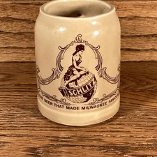 SCHLITZ BREWING MUG GLOBE 4 1/4" VINTAGE 1616 MADE IN USA