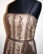 ✨NEW Designer BCBG MAXAZRIA Mesh Lace Holiday Dress Corset Gown Embroidery $550