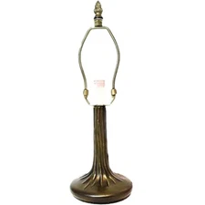 Tree Trunk Lamp Base, Antiq.Bronze Finish/Gold Highlts, Nicely Weighted,13" Tall