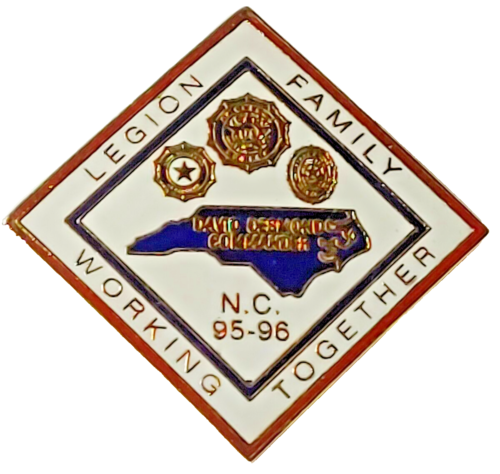 American Legion North Carolina Comdr. David Desmond 1995-1996 Lapel Pin - Photo 1/2