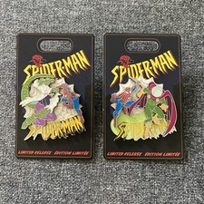 2022 Marvel Spiderman Mysterio Lizard 2 Pin Set Animated Series Limited Release