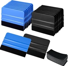 20 Pack Vinyl Squeegee with 20PCS Squeegee Felt Fabric for Tint Film Decal Tools