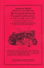 McCormick-Deering Cultivators for Farmall A Instruction Manual - reprint