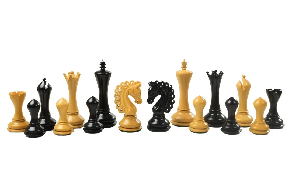 Wooden Chess Pieces , King Height - 4.50 Inches ,Ebony and Box Wood,Extra Queens - Image 3 of 4