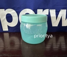Tupperware Mini Universal Snack Jar 325 mL with Twist Cover Sheer Mint Green New