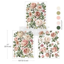 Re-Design with Prima, Middy Transfers, Blush Blossoms, Pink Roses, Flowers, Shab