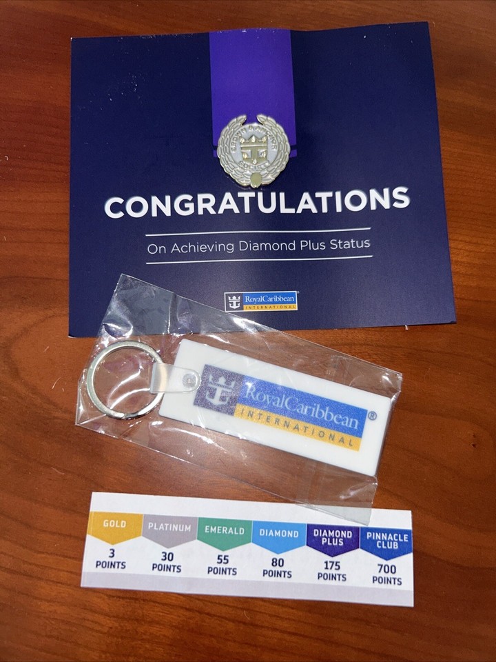NEW ROYAL CARIBBEAN LAPEL PIN DIAMOND PLUS MEMBER & Key Ring. eBay