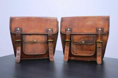 Saddle Motorcycle Bag Leather Western Bags Bike Horse Seat Tooled