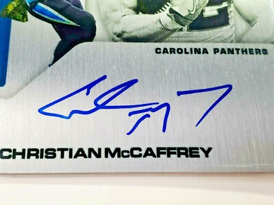 Christian McCaffrey 2019 Panini Elements Metal Autograph Auto On