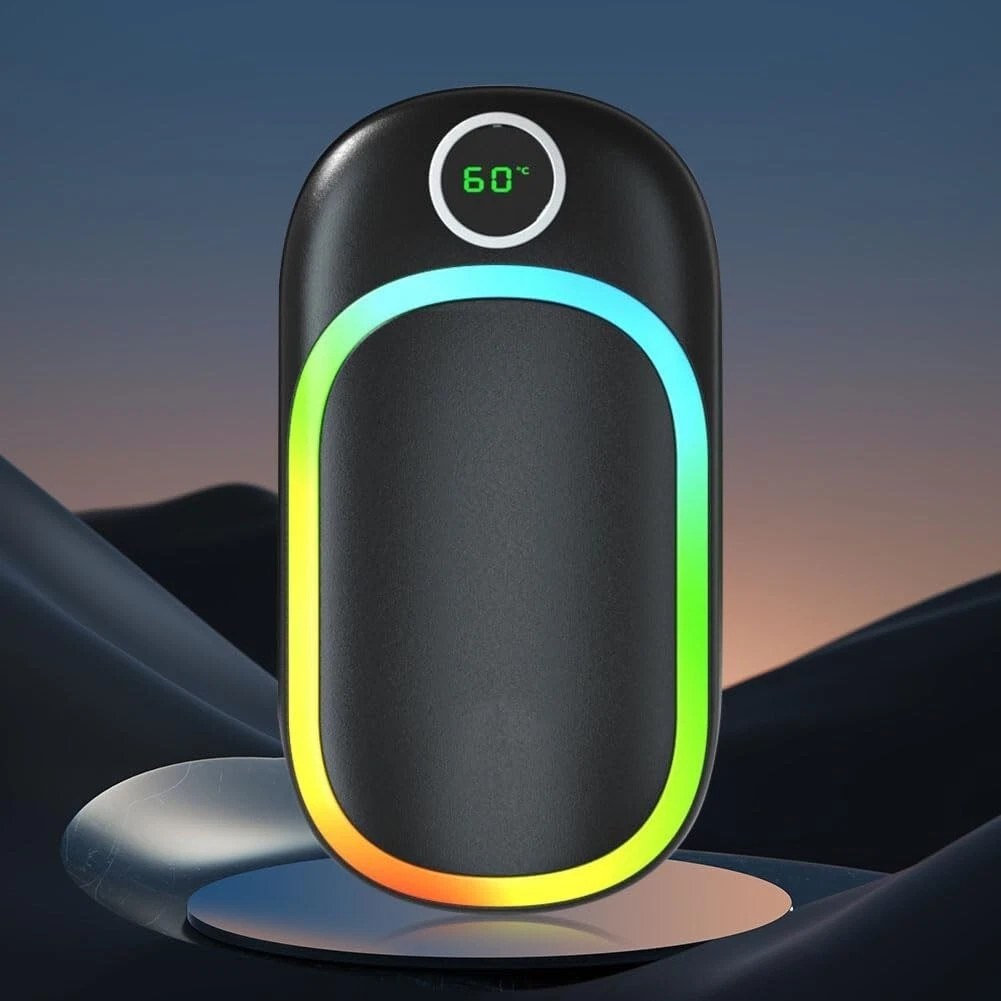 Scaldamani elettrico, 2 in 1, portatile, ricaricabile tramite USB