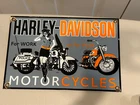 VINTAGE 1957 DATED HARLEY DAVIDSON PORCELAIN SIGN