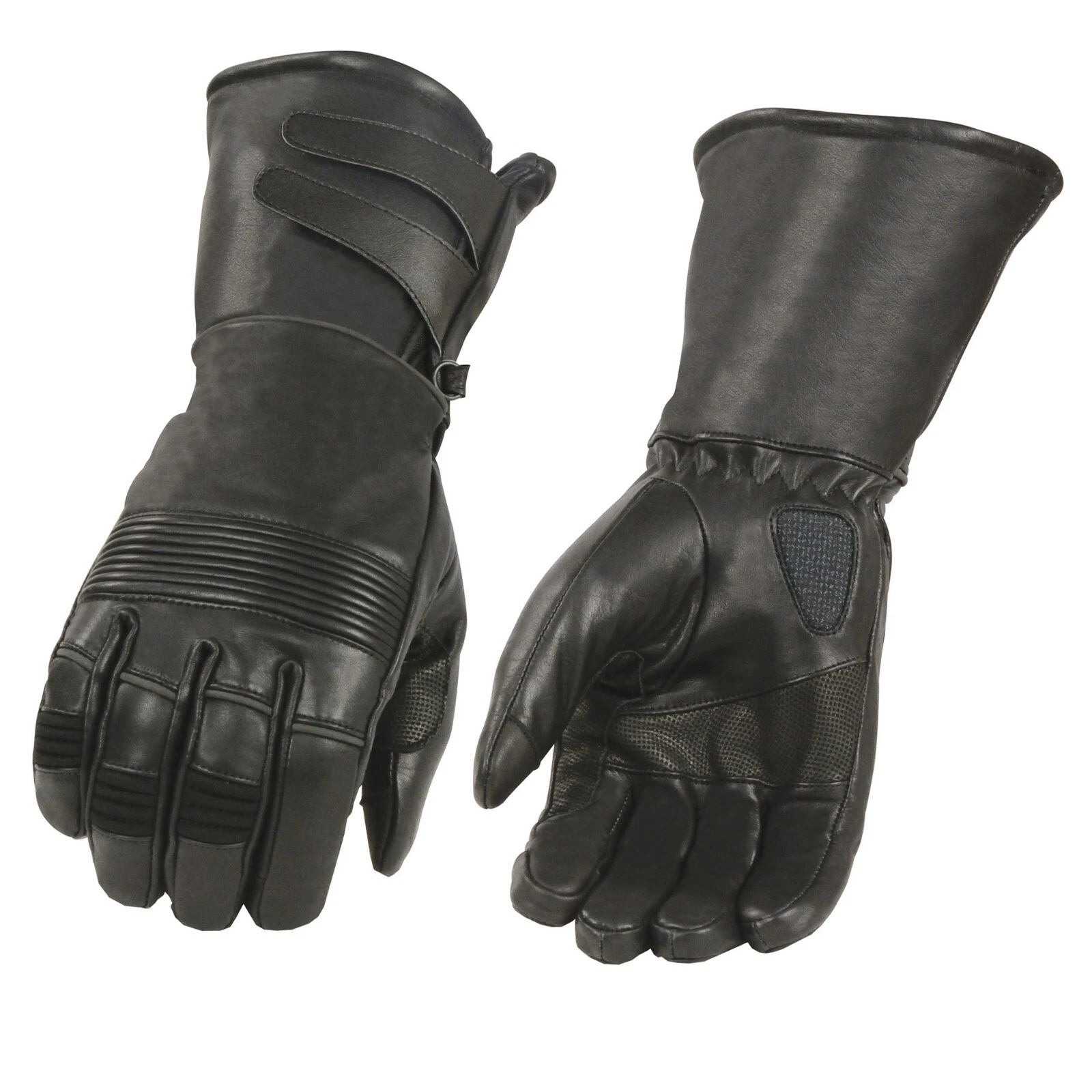 Milwaukee Leather MG7550 Men's Black Thermal Lined Waterproof Gauntlet Gloves