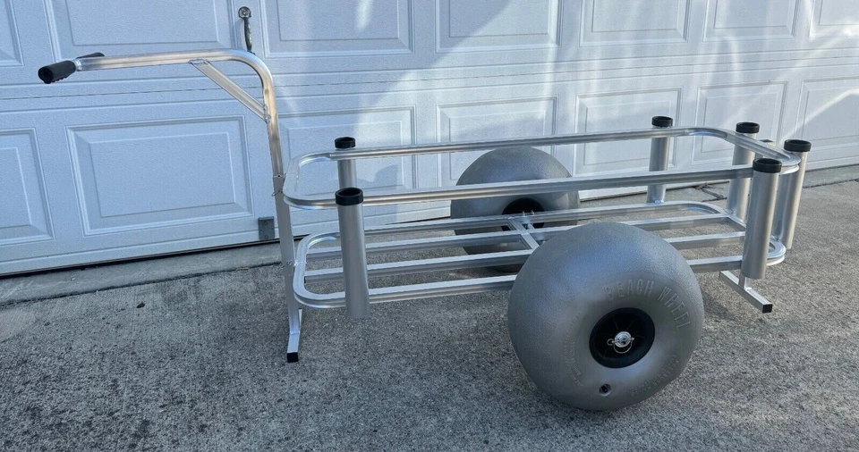 Carro de playa de pesca BEACH-WHEELS XL, NUEVO, con ruedas gris globo de 16"  Foto 2 de 4