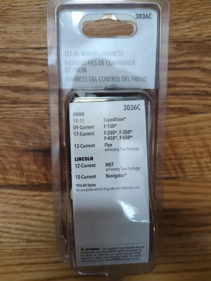 Tekonsha 3036C O.E.M. Wiring Harness Brake Control Ford Lincoln Foto 3 de 3