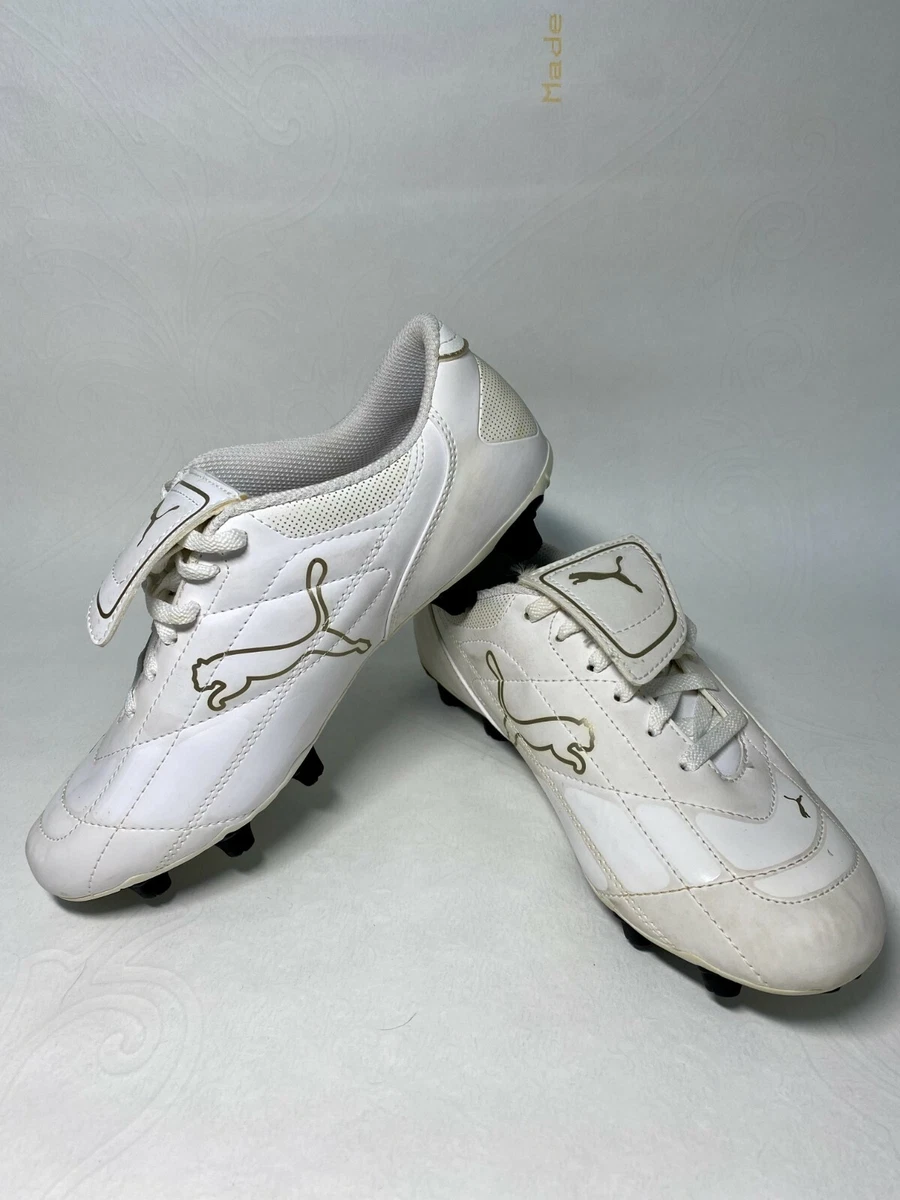 Puma Esito III i FG Jr White Soccer Football Cleats Boots NEW US5