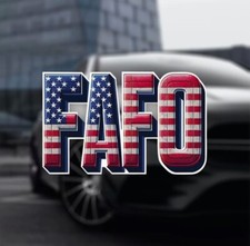 FAFO USA STARS STRIPES RED WHITE BLUE 6? Large Vinyl Sticker Decal