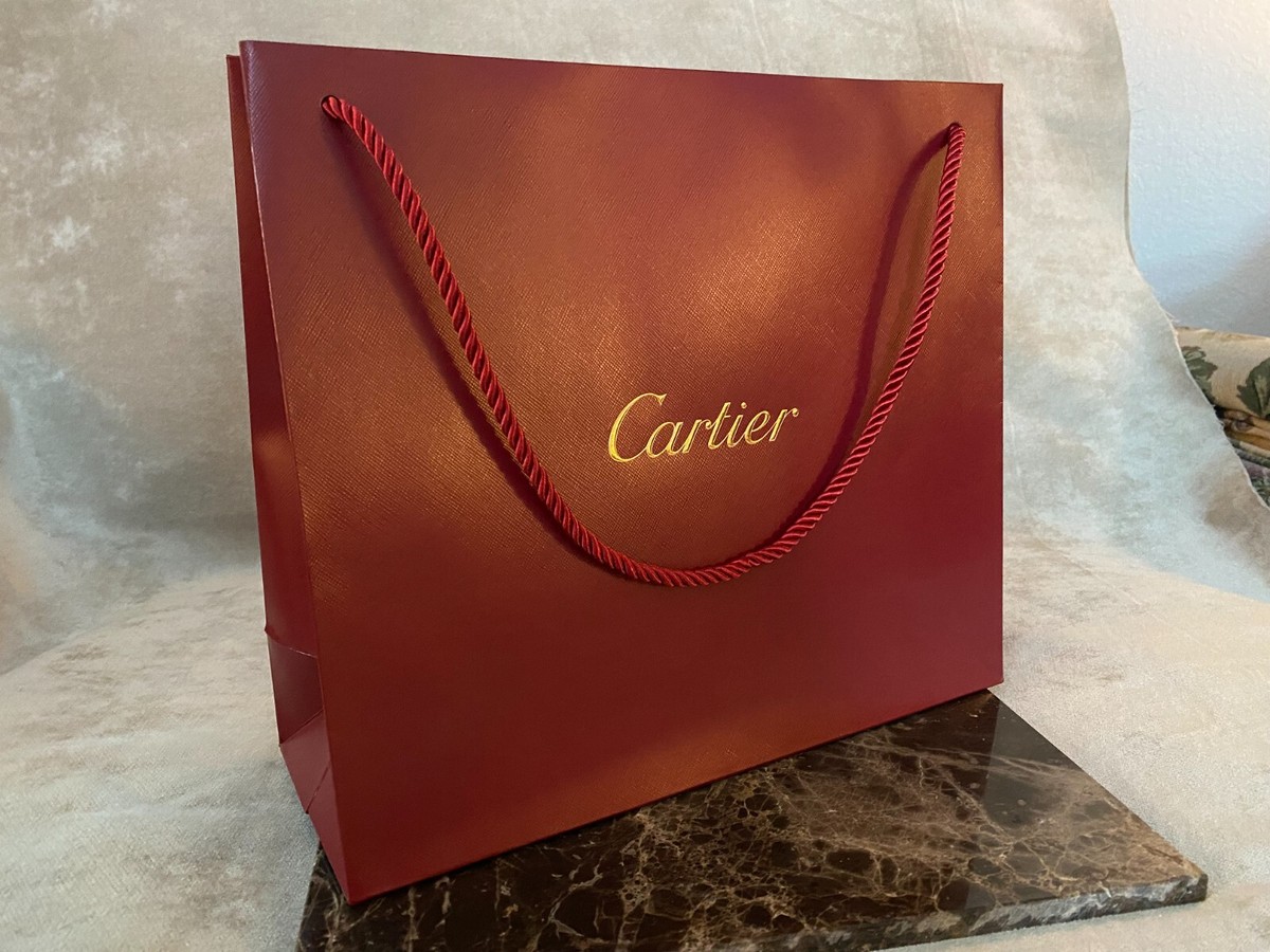 NEW* CARTIER Key Chain Bordeaux Leather & Gold w/ Cartier NEW* CARTIER Key Chain Bordeaux Leather & Gold w/ Cartier