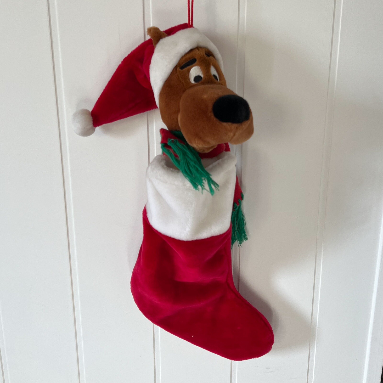 Vintage Scooby Doo Warner Bros Hanging Christmas Stocking 1997 Hanna Barbera