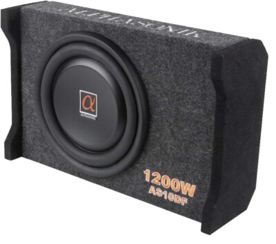 Alphasonik AS12DF 12'' 1500 Watts 4Ohm Down Fire Shallow Mount Enclosed Subwoofer