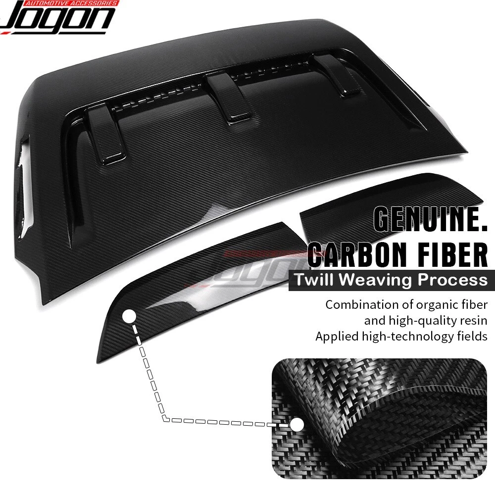 Dry Carbon Front Engine Hood Vent Cover  Scoop For Ford F-150 Raptor R 2021-2024 - Picture 4 of 12