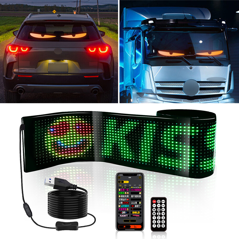 Dynamic LED Smart Eye Lamp for Car Windows with Colorful Soft Screen and App Control