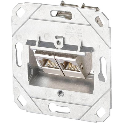 Netzwerkdose Unterputz Einsatz CAT 6a 2 Port Metz Connect