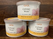 GiGi Creme Hair Removal Soft Wax for Sensitive Skin, 14 oz 3pck. DAMAGED BOX