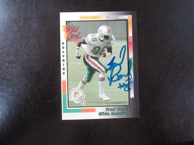 1992 Wild Card # 419 Fred Banks Autograph Signed Auto Card (M2