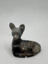 Zuni Fawn Deer Fetish by Cody Nastacio *NEW* Picasso Marble F1702