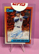 2025 Topps #90B2-PC Pete Crow-Armstrong 1990 Autograph SP Orange #7/25 Cubs