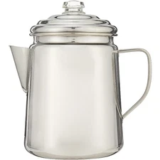 Stainless Steel Percolator Coffee Pot 12-Cup Capacity Lightweight Percolator New